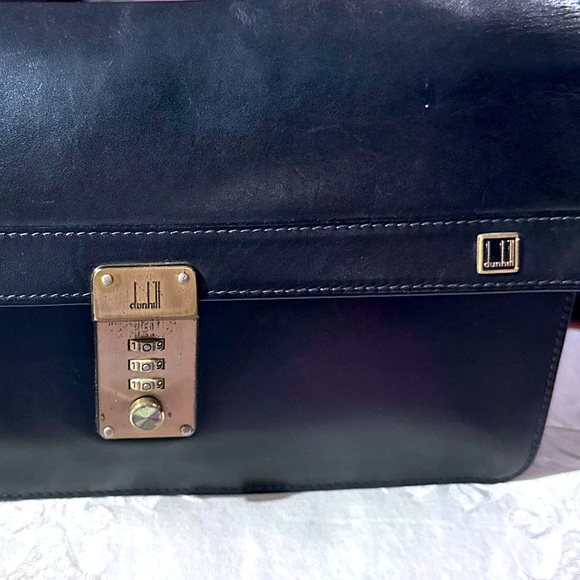 Dunhill Leather Combination Lock Crossbody Messenger bag w wristlet and handle - Picture 6 of 14